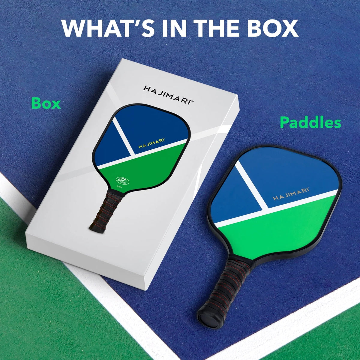 Pickleball Paddle Set of 2 with Balls and Carry Bag R77516