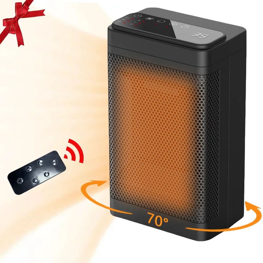 1500W Portable Electric Heater with Thermostat, Timer and Remote J12576