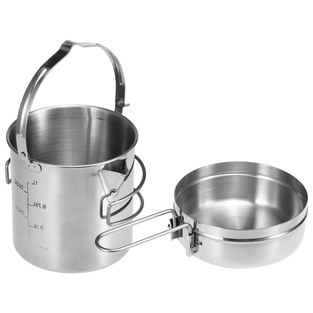 1L Stainless Steel Cooking Kettle with Foldable Handle G4192
