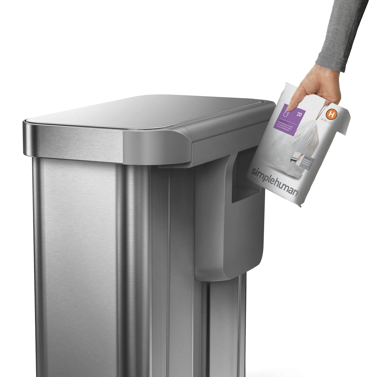 58 Liter Stainless Steel Dual Compartment Step Trash Can B3864