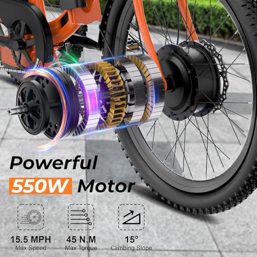 350W Electric Tricycle 24" Folding 3 Wheel Electric Bike with Rear Basket G925