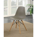 Light Brown Plastic Dining Side Chair (Set of 2) X299