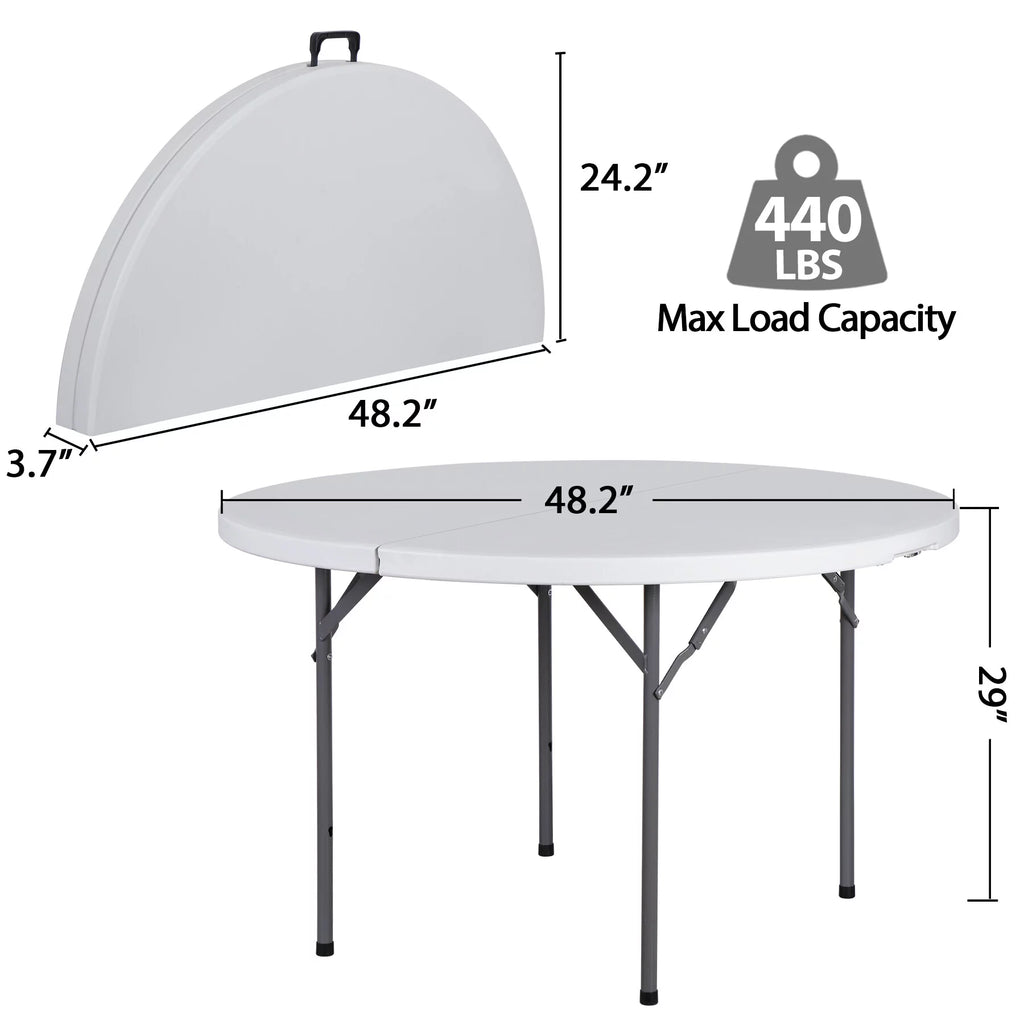 Black Round Foldable Plastic Table P4153