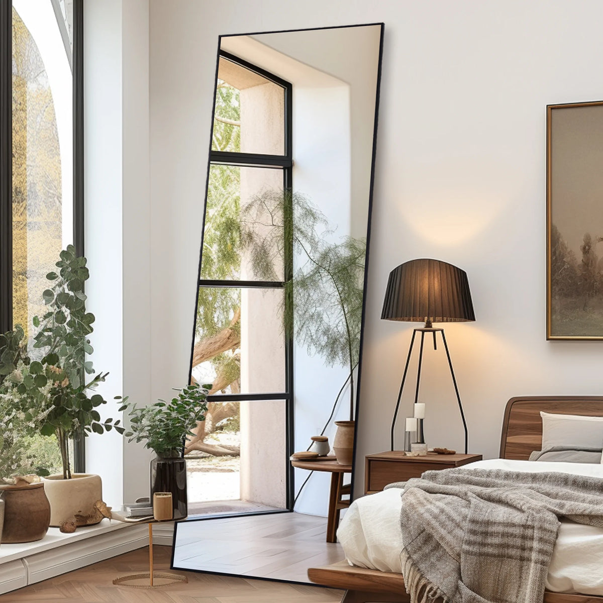 64"x21" Black Full Length Standing Mirror X929848