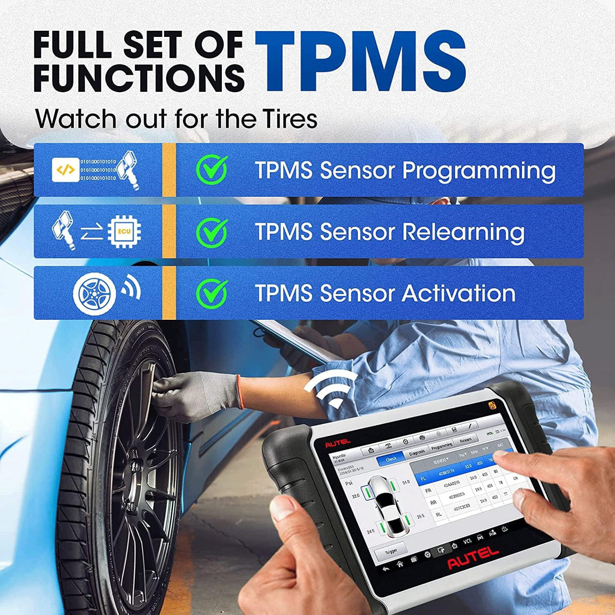 Autel MaxiPRO MP808TS Scanner with TPMS Service O150108