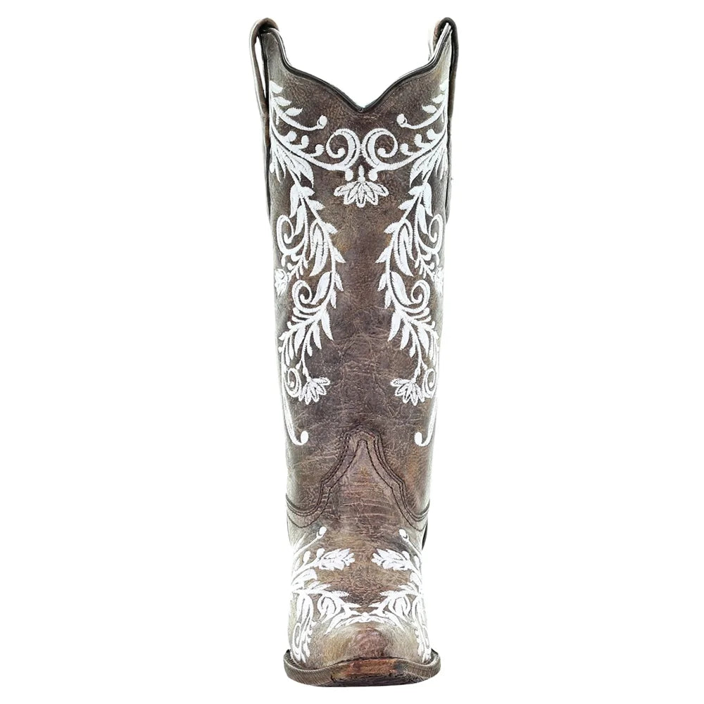 Glow In The Dark Studded Snip Toe Knee High Dress Boots S853733