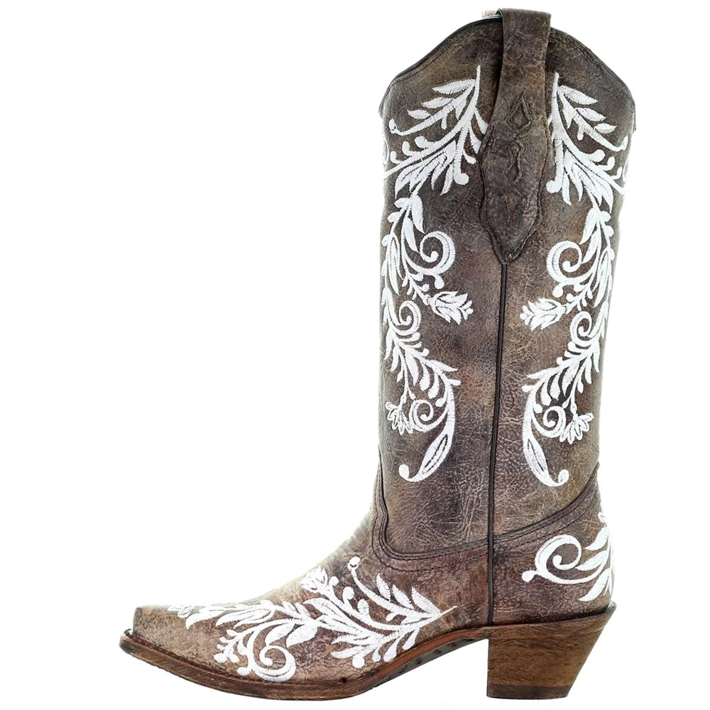 Glow In The Dark Studded Snip Toe Knee High Dress Boots S853733