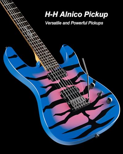Solid Body Electric Guitar, Mahogany Body, Maple Neck, Rosewood Fretboard, 24 Frets (Blue) N794800