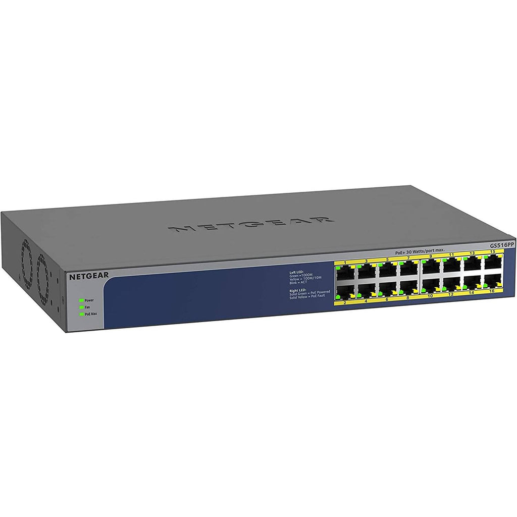 16 PoE+ Ethernet Ports Unmanaged Switch R337