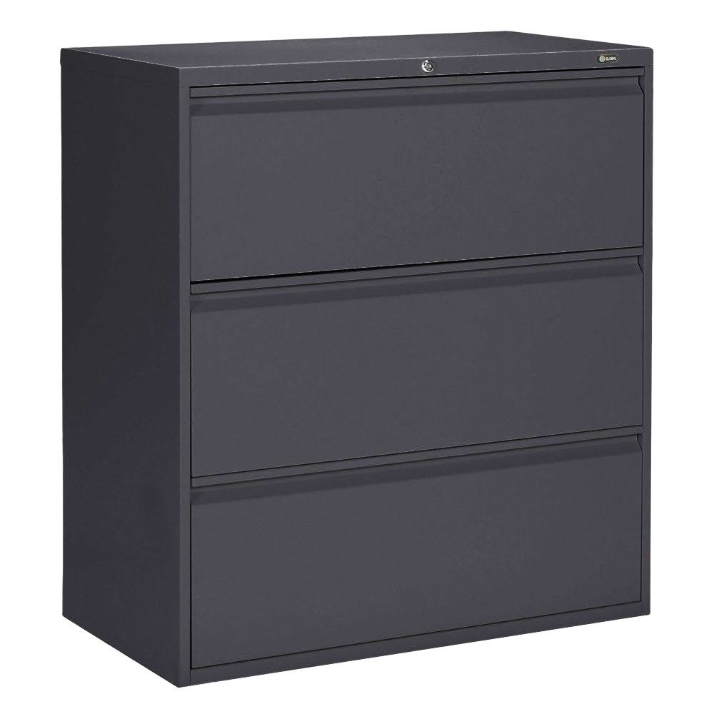 3-Drawer Black Lateral File Cabinet G9414