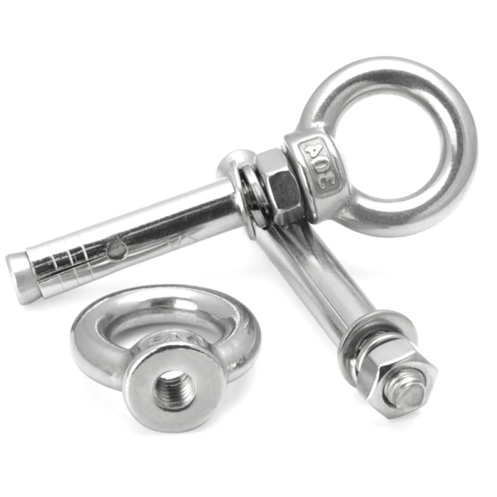 304 Stainless Steel Lifting Eye Bolt M8x80mm 2pcs A564318