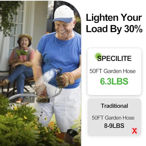 50ft 304 Stainless Steel Garden Hose with Nozzles U4876