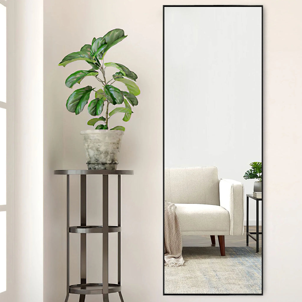 64"x21" Black Full Length Standing Mirror X929848