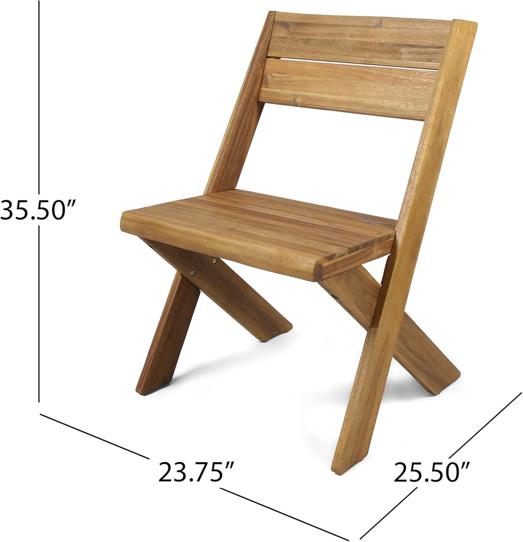 Acacia Wood Chairs Set of 2 V868899