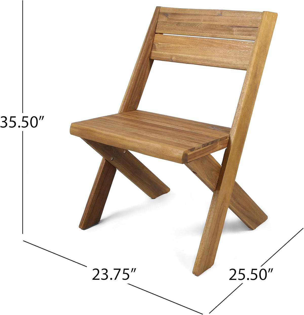 Acacia Wood Chairs Set of 2 V868899