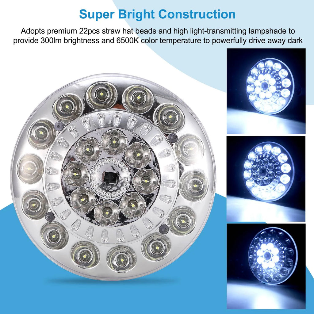 Solar LED Camping Light 300LM Portable Lantern with Remote Control 3 Modes 6500K White F341