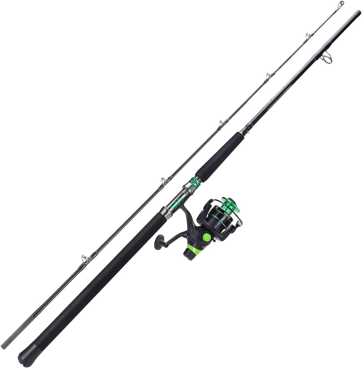 Catfish Fishing Rod and Reel Spinning Combo with EVA Non-Slip Grips and Aluminum Reel Seat X9116