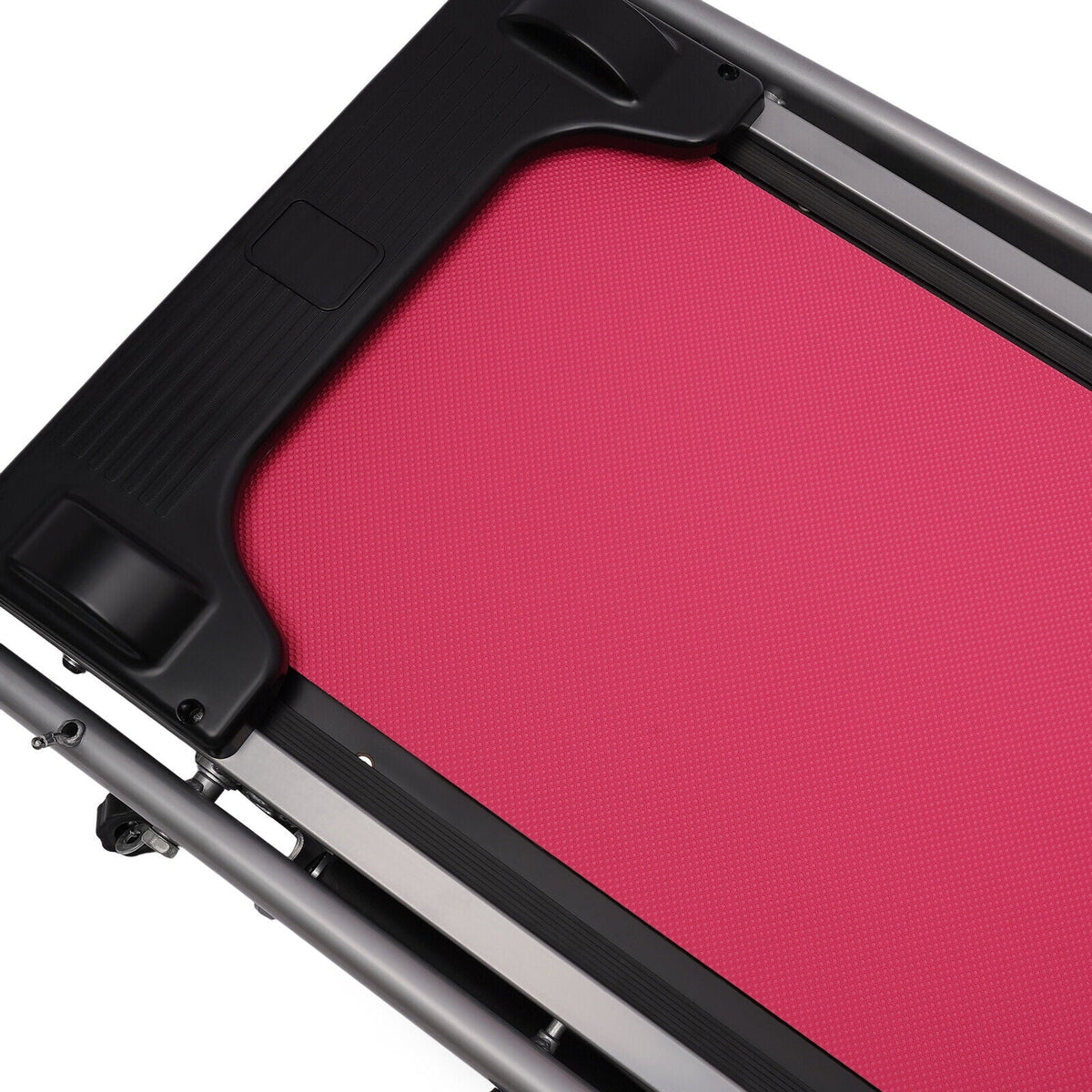 Folding Treadmill with Manual Incline Pink A698596