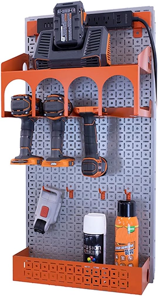 Black Metal Pegboard Organization System V81442