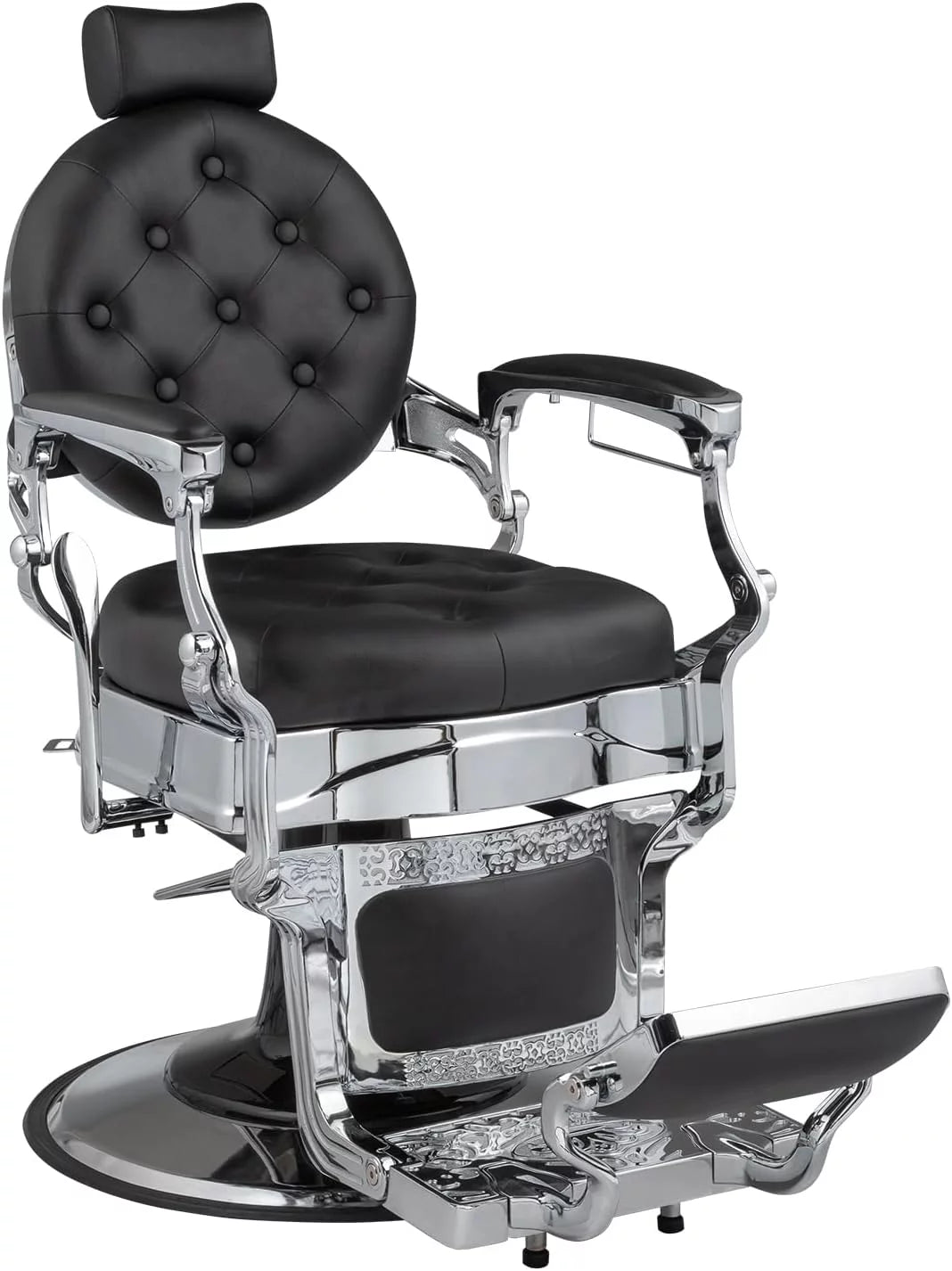 Vintage Reclining Hydraulic Salon Chair with Headrest J4343