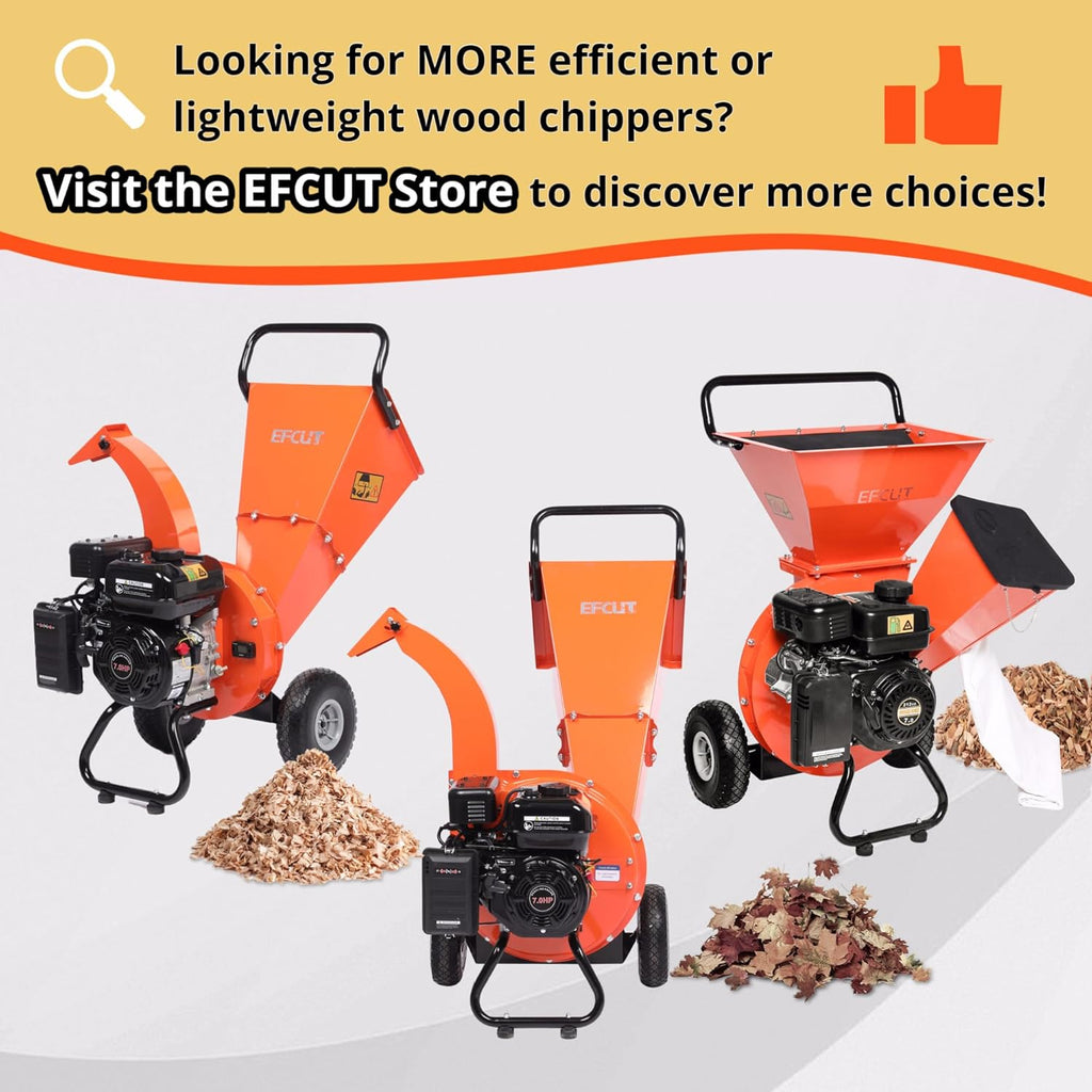7HP Gas Powered Wood Chipper Shredder Mulcher K200