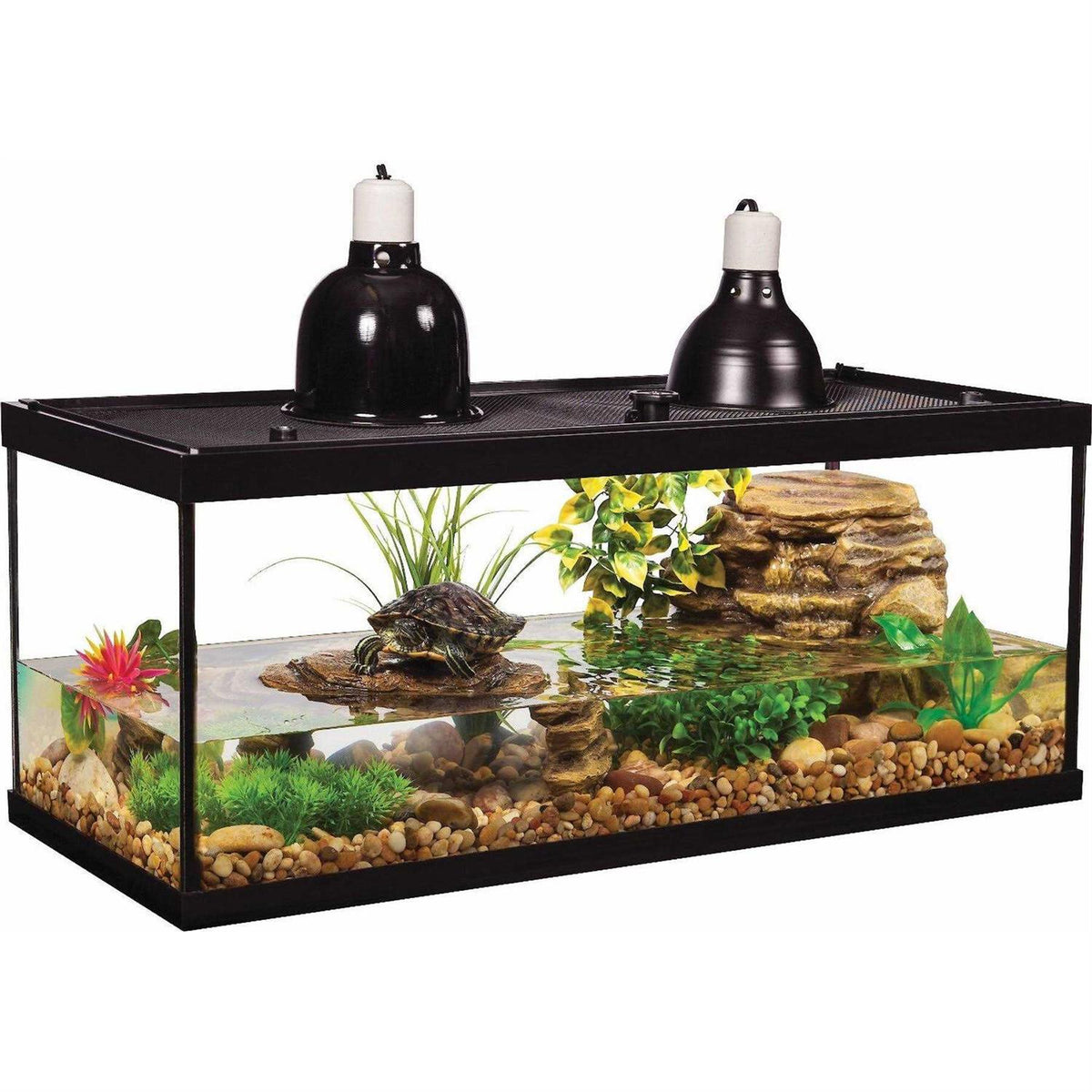 20 Gallons Aquatic Turtle Kit with Filter And Heating Lamps X71456