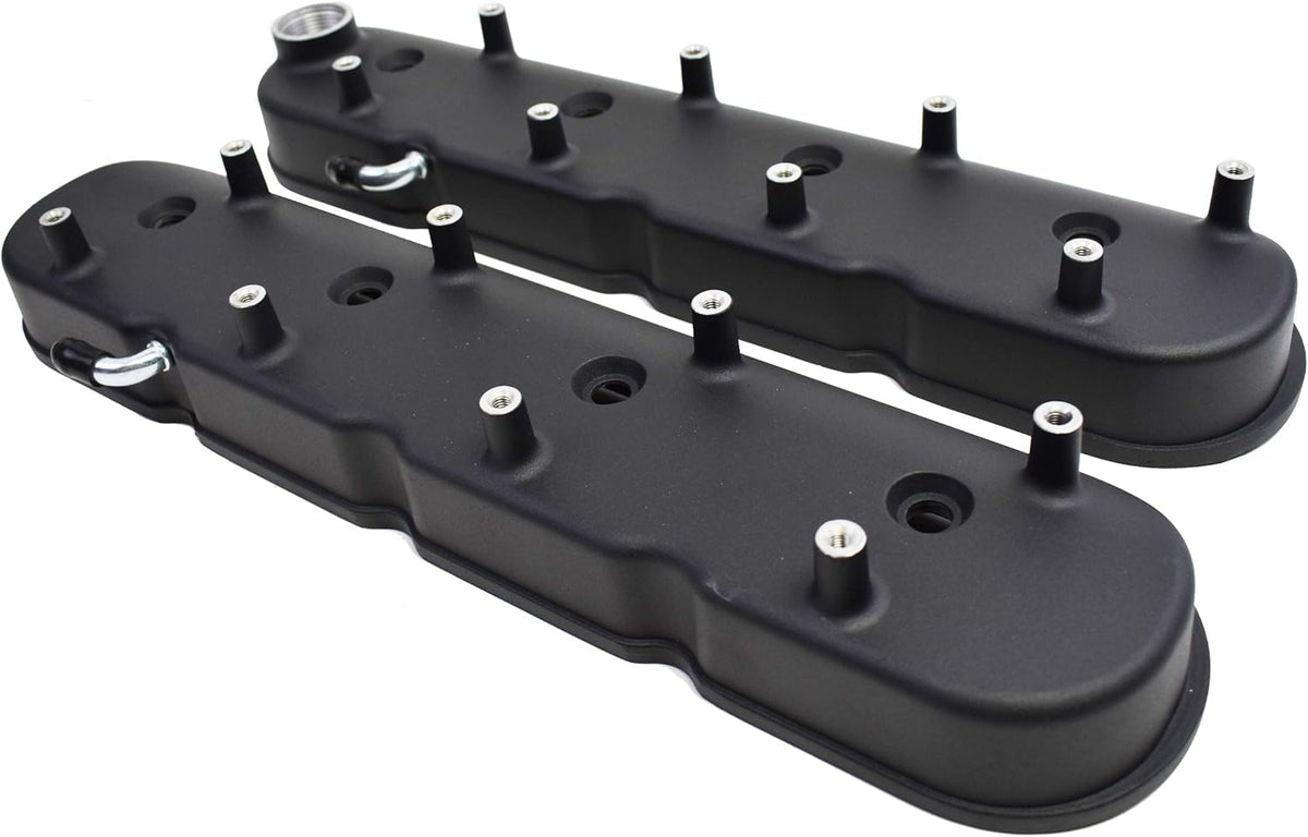 Black Cast Aluminum Valve Covers with Coil Mounts T673057