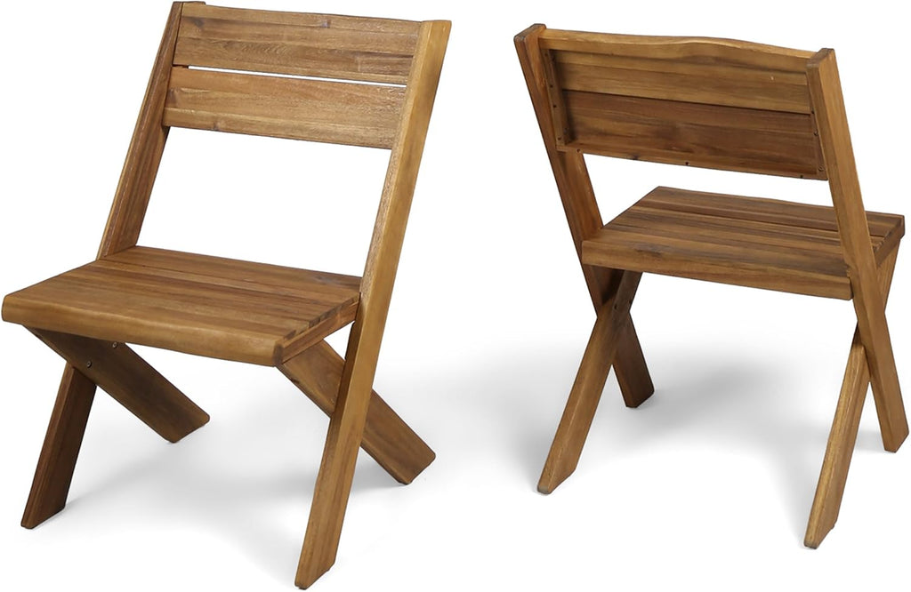 Acacia Wood Chairs Set of 2 V868899