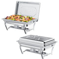 2 Pack 8QT Stainless Steel Chafing Dish Buffet Set K301837