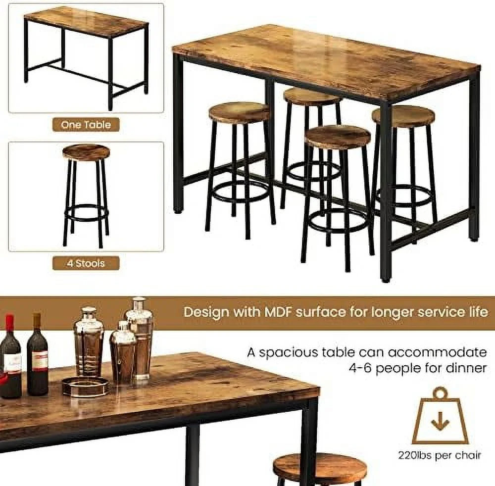 3 Pieces Dining Set Kitchen Table and Chairs for 2 White Beige Q68289
