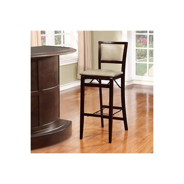 Jute Pad Back Folding Bar Stool G39419