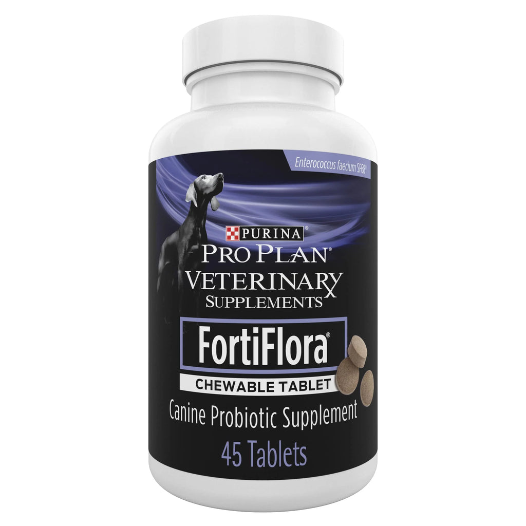 Chewable Dog Probiotic Supplement Tablets 45 ct L3995