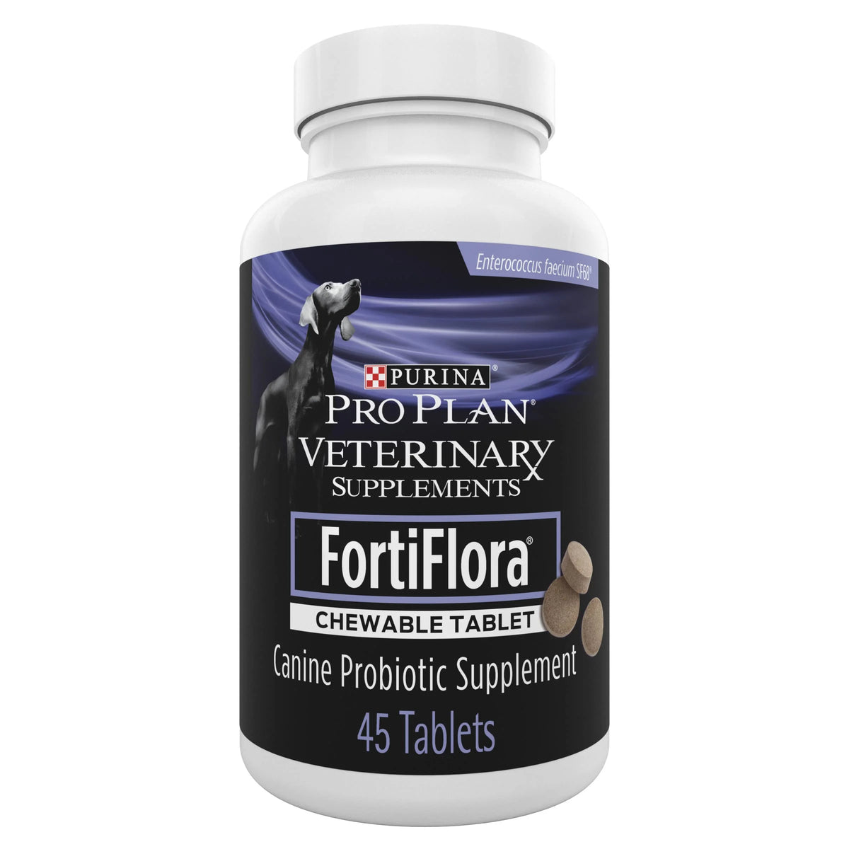 Chewable Dog Probiotic Supplement Tablets 45 ct L3995