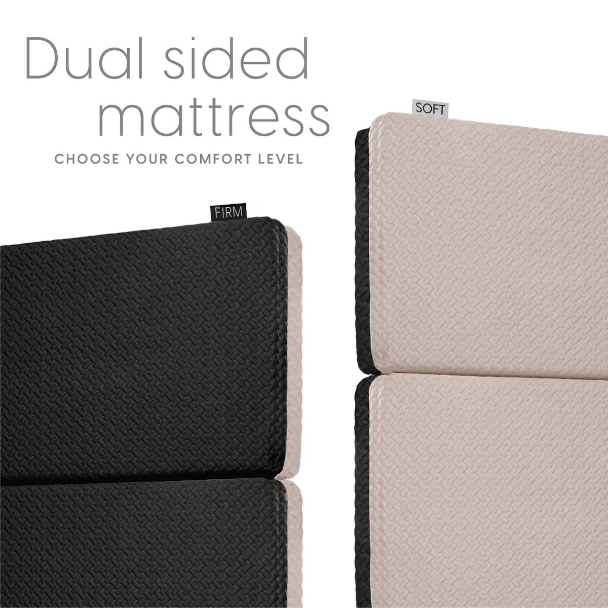 Queen Memory Foam Tri Folding Mattress with Waterproof Washable Cover H4577