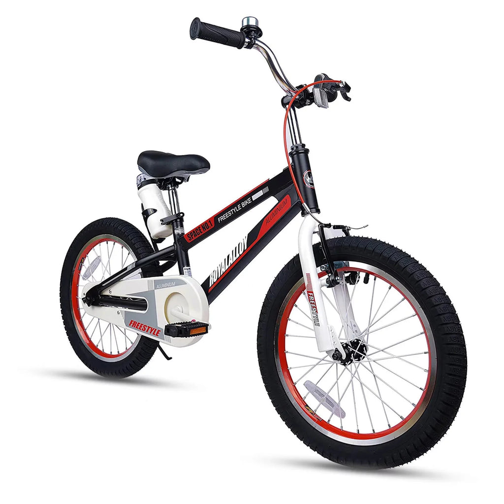 Black Kids Bike with Kickstand & Bottle W13485