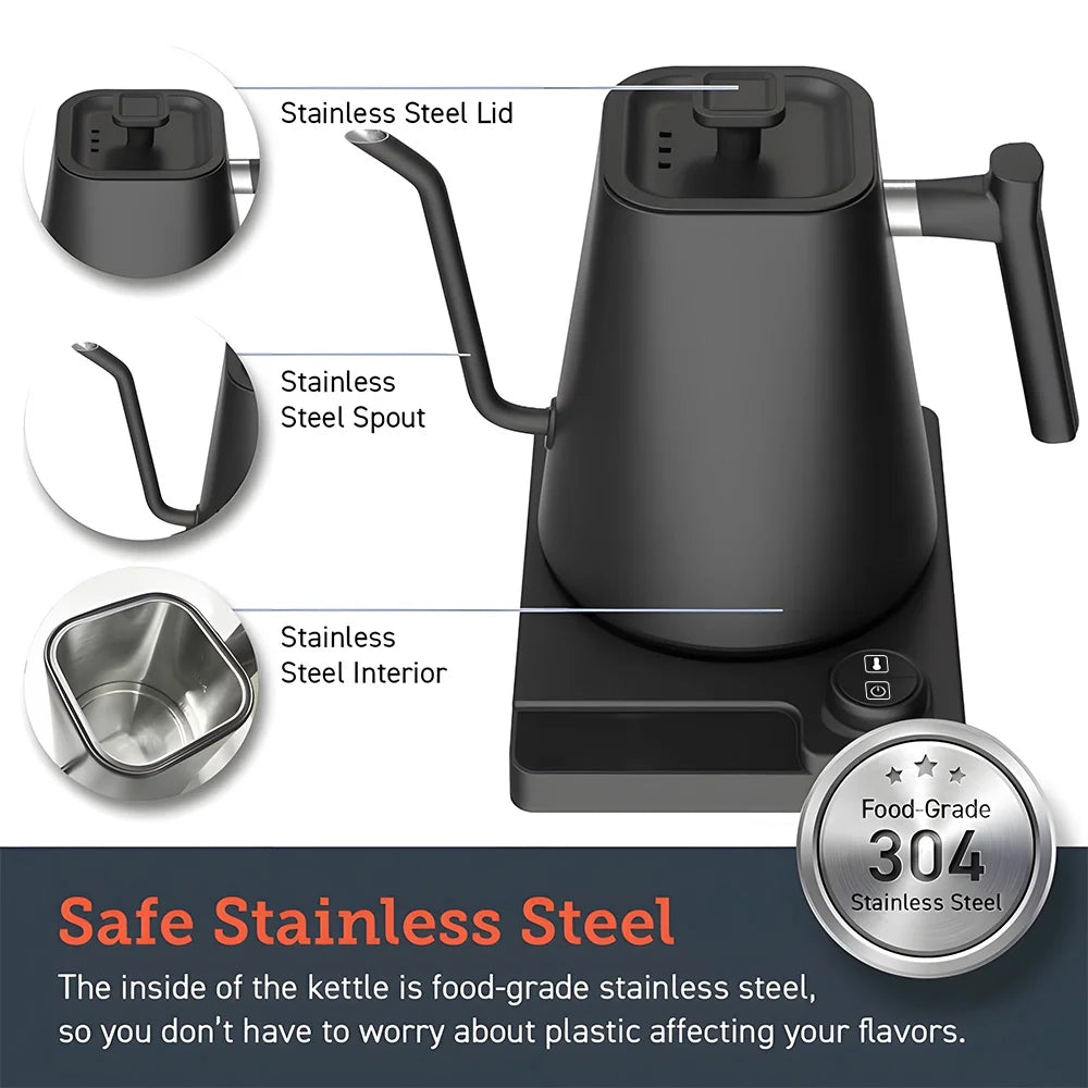 Electric Kettle Temperature Control Pour-Over Kettle 1.0L S2603