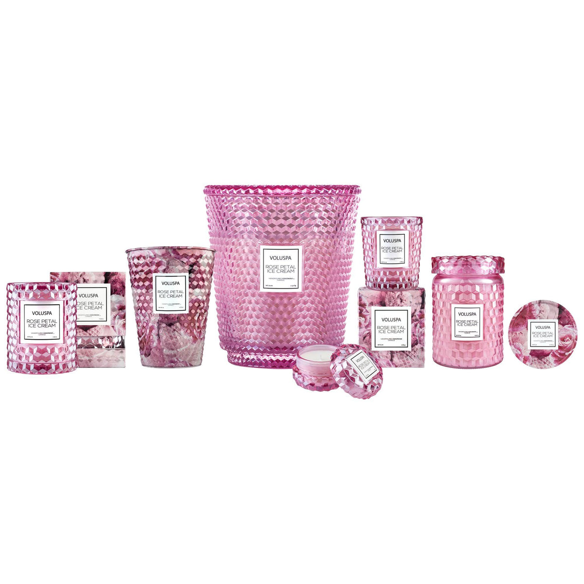 Rose Petal Ice Cream Hearth Candle F11515