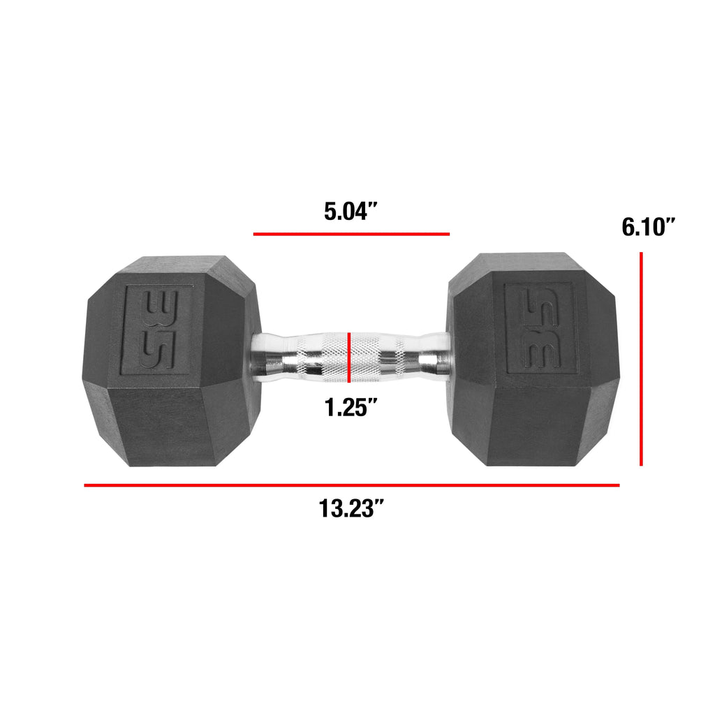 10lb Coated Rubber Hex Dumbbell Pair J30568