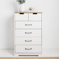 White 5 Drawer Wood Chest K4797