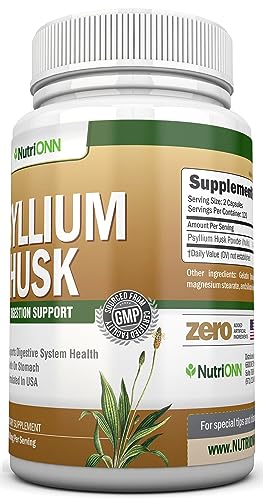 240 Capsules Psyllium Husk Capsules 1450mg Per Serving Double Strength R106165