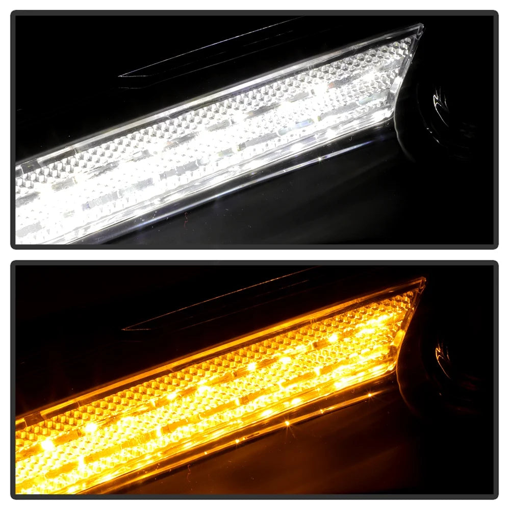 Black LED SwitchBack Tube Projector Headlights Q1154