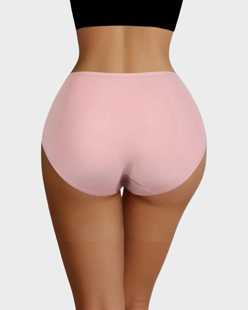 Cotton Heart Print High-Waist Panties 6 Pack O331