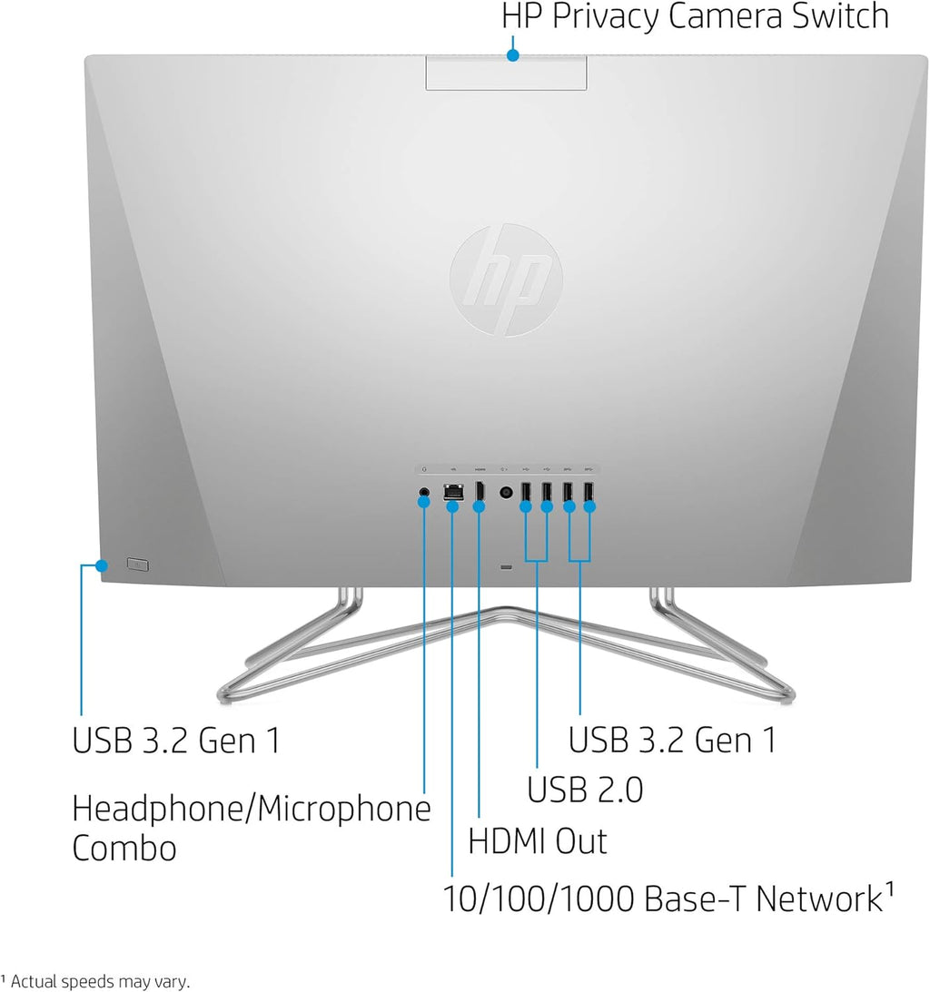24-inch All-in-One Touchscreen Desktop Computer, AMD Ryzen 5 4500U Processor, 12 GB RAM, 512 GB SSD, Windows 10 Home, Silver I933