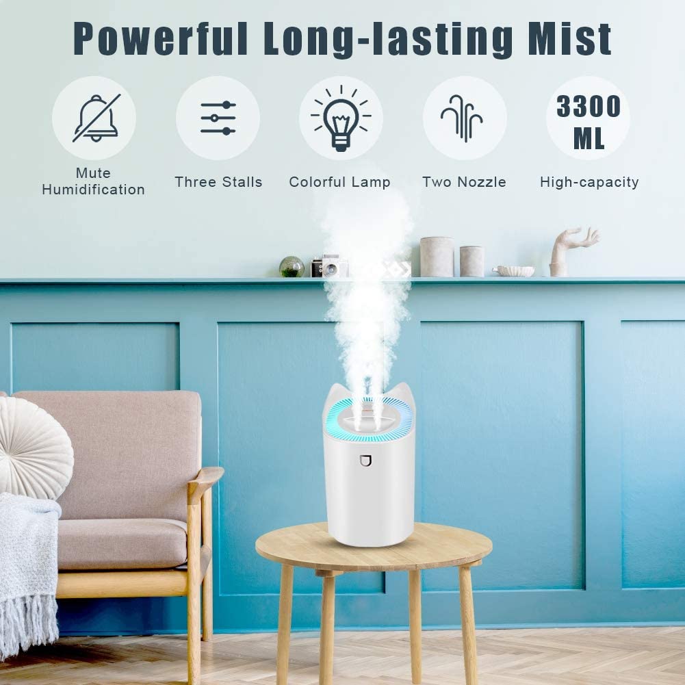 3L Cool Mist Humidifier with 2 Nozzle I340811