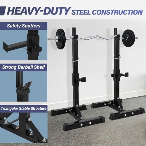 Adjustable Steel Squat Rack Pair 41"-66" N992