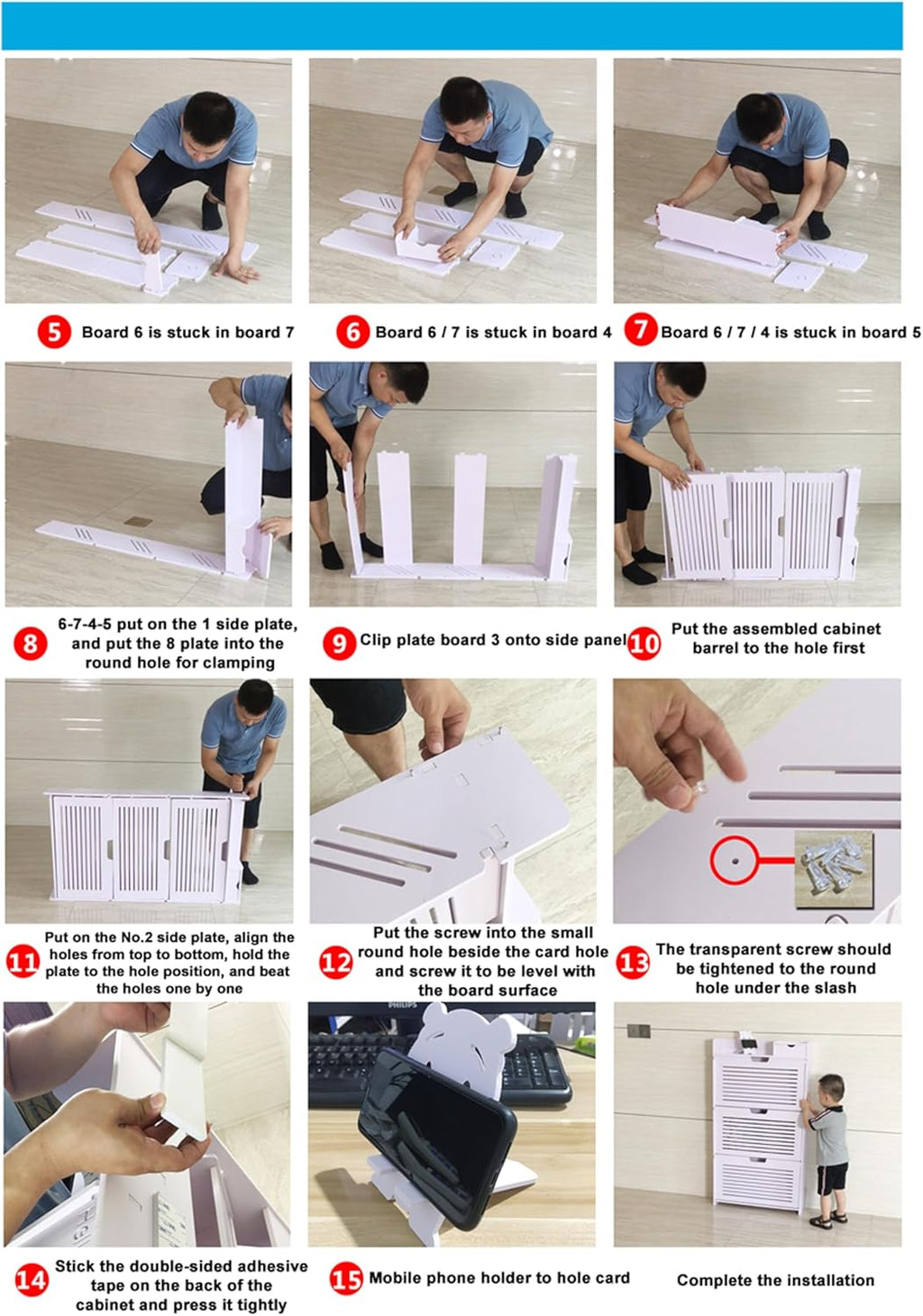 White Wood Look 2 Flip Drawers Freestanding Shoe Storage Cabinet K38043