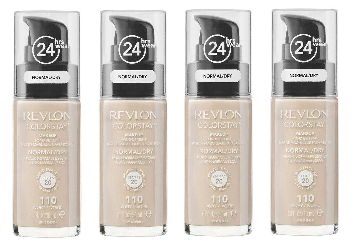 Colorstay Makeup Foundation for Normal To Dry Skin, #110 Ivory (Pack of 4) R558629