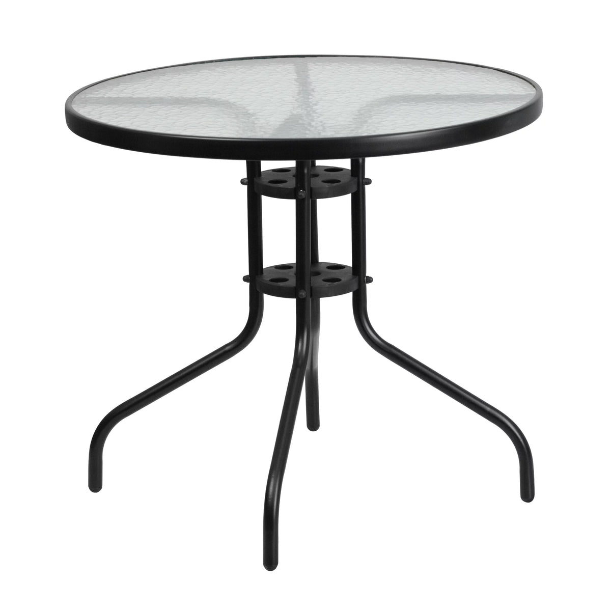 5-Piece Steel Glass Patio Table and Chair Set T376