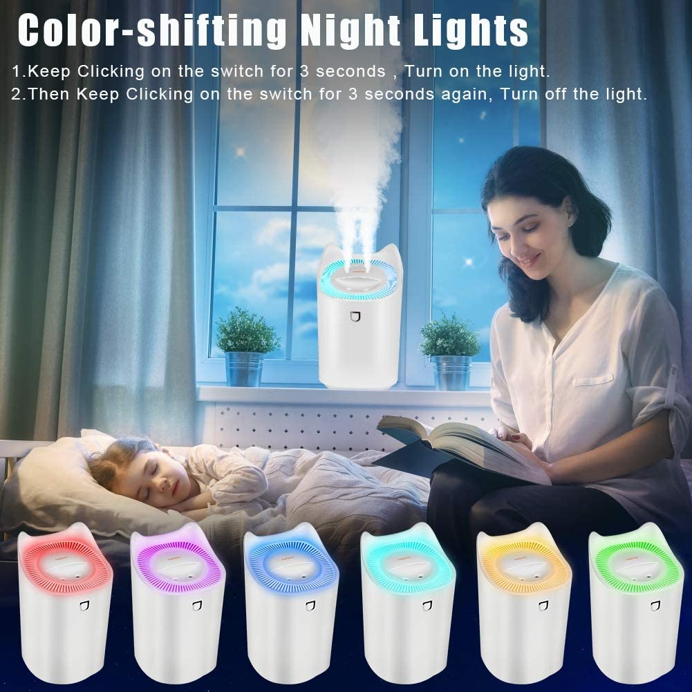 3L Cool Mist Humidifier with 2 Nozzle I340811