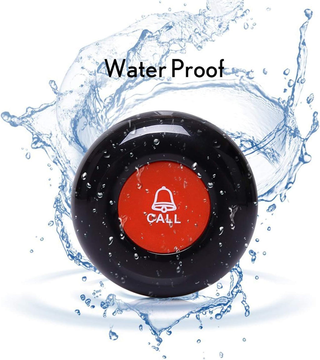 Wireless Nurse Alert System with 1 Portable Receiver + 3 SOS Waterproof Buttons K664